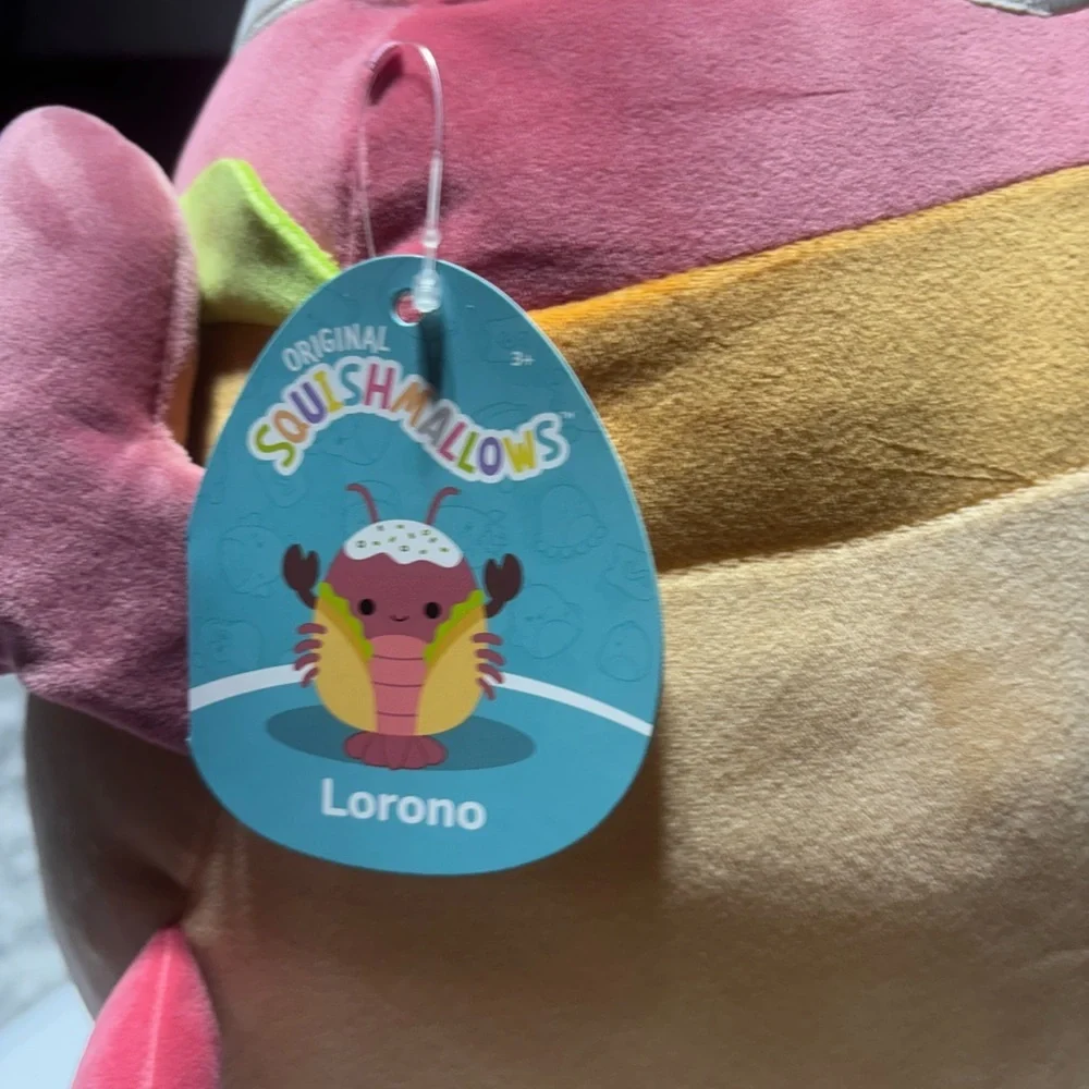 NEW Squishmallows 16" Lorono Red Lobster in Lobster Roll Plush. - Picture 7 of 7
